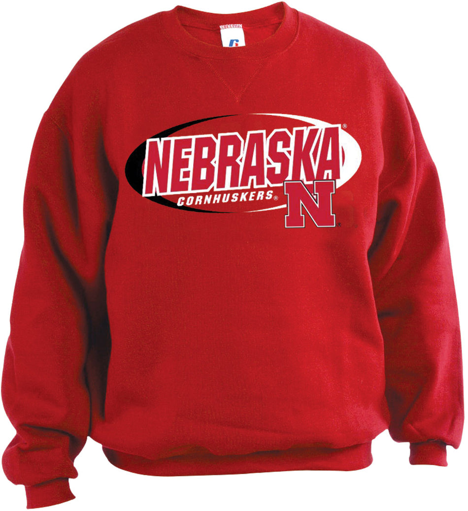 YOUTH RED NE CORNHUSKERS CREW