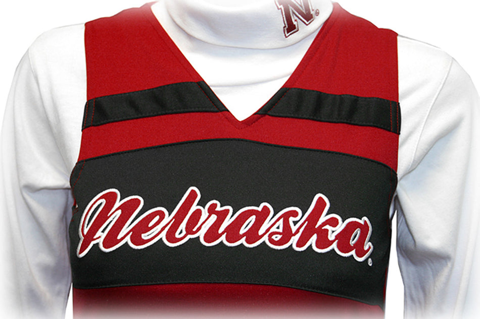 Adidas Youth Husker Cheer Jumper Dress With Turtleneck Set