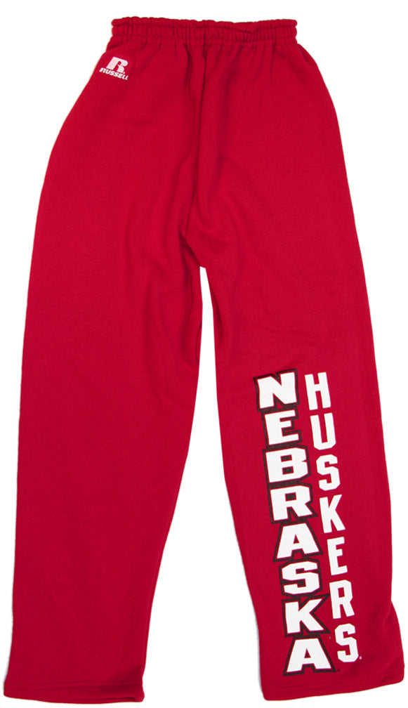 Russell Youth Red Open Bottom Pants