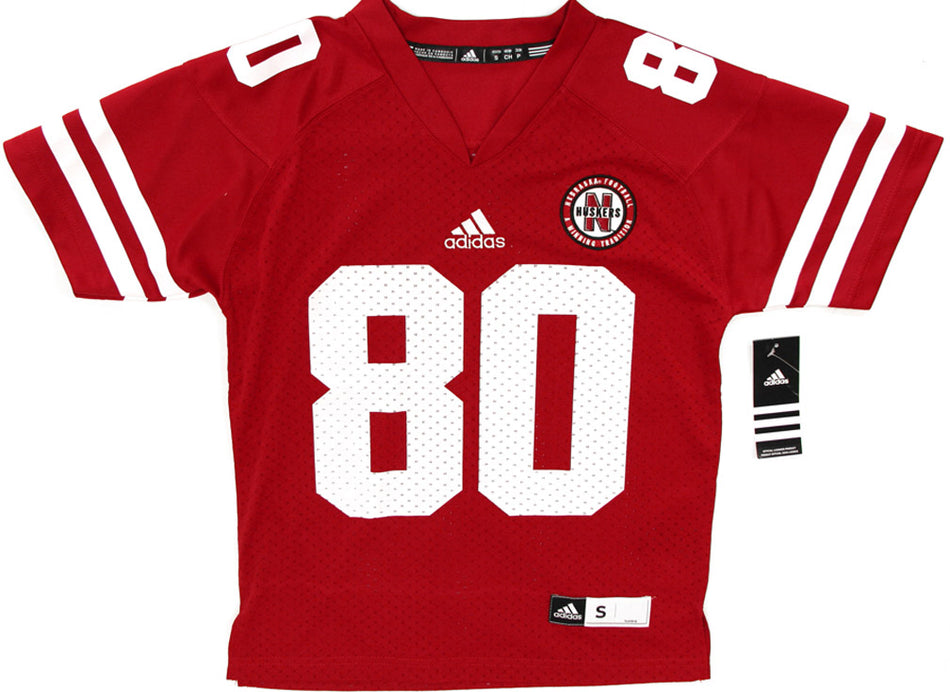 Youth Nebraska #80 Red Jersey