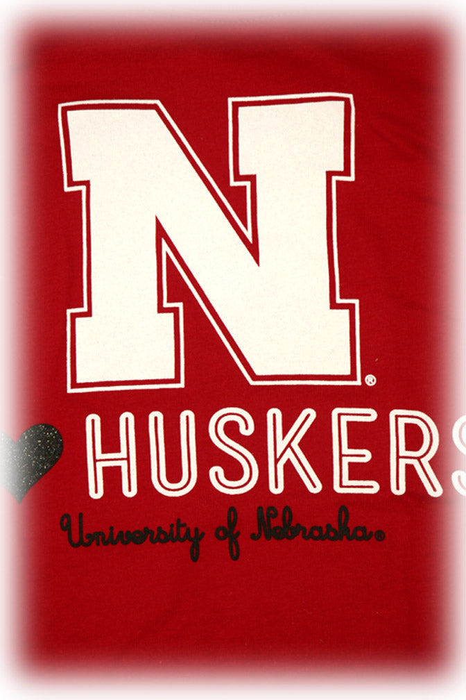 Youth Girls I Heart Huskers Tee