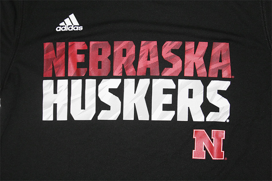 Adidas Nebraska Huskers Sideline Shock Energy Tee - Black