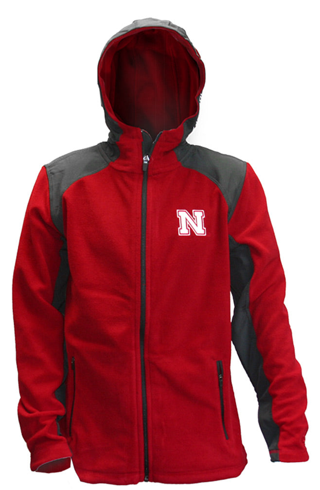 Youth Huskers N Fleece Fullzip Halfpipe Hood