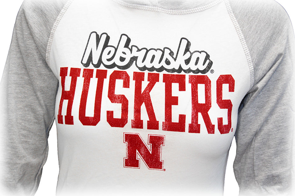 Adidas Youth Nebraska Huskers Raglan Hoodie