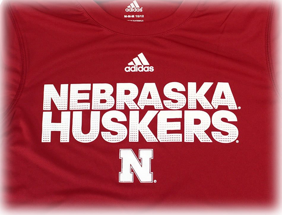 Adidas Youth Nebraska Huskers Climalite Tee