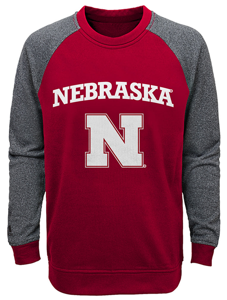 Adidas Youth LS Nebraska Campus Crew