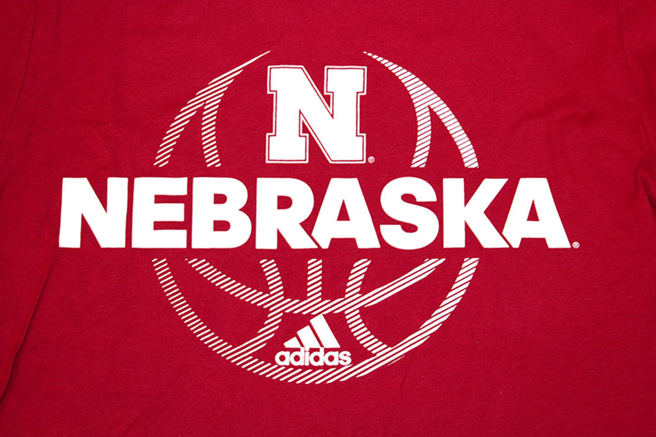 Adidas Huskers Hoops Youth Fade Away Tee