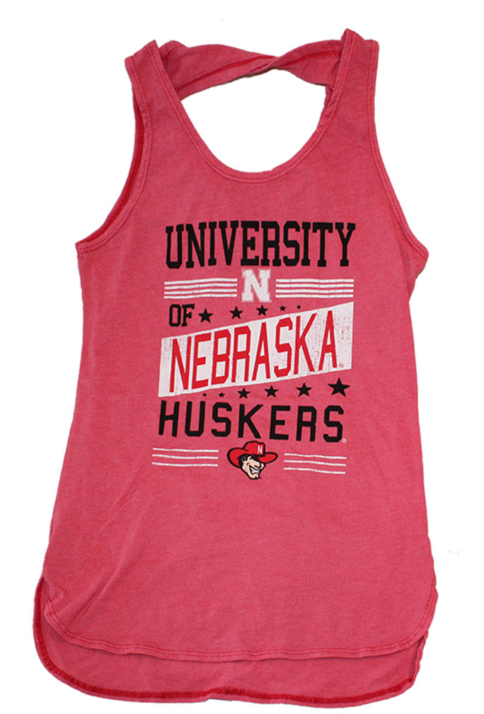 Husker Gals Twisty Stars Tank