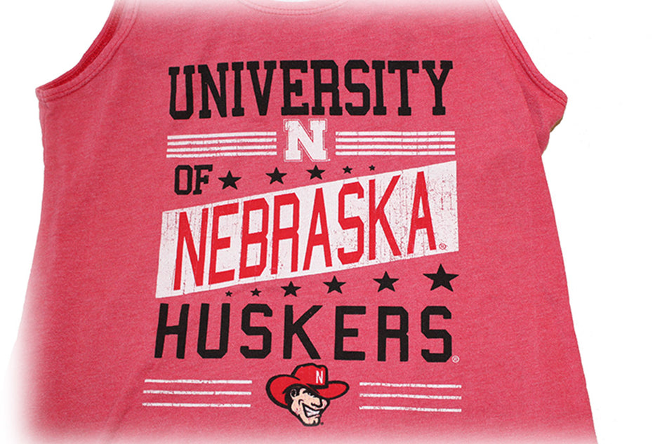 Husker Gals Twisty Stars Tank