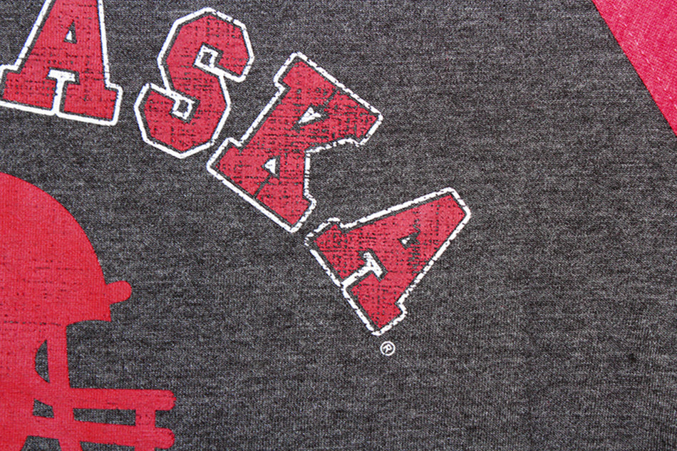 Nebraska Huskers Helmet Youth Raglan