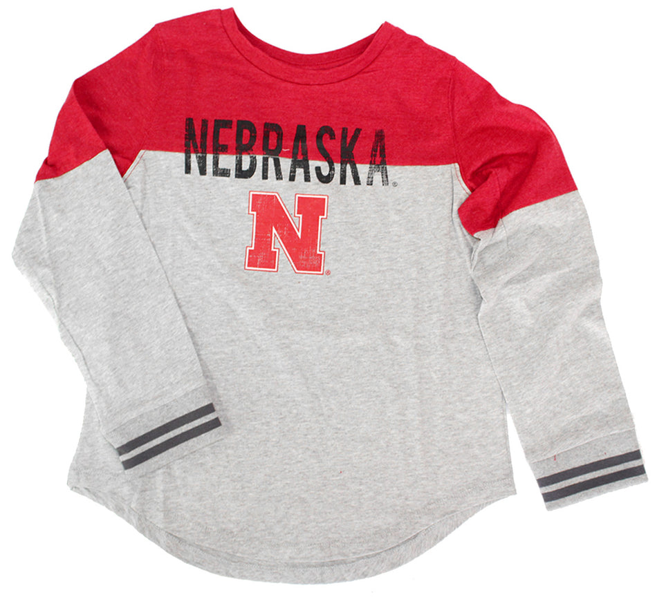 Youth Gals Nebraska Baton Tee