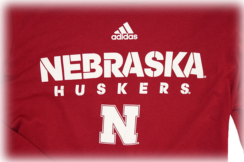 Adidas Nebraska Huskers LS Sideline Youth Tee