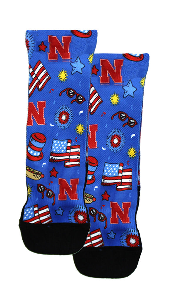 4th of July Youth Husker Rockem Socks