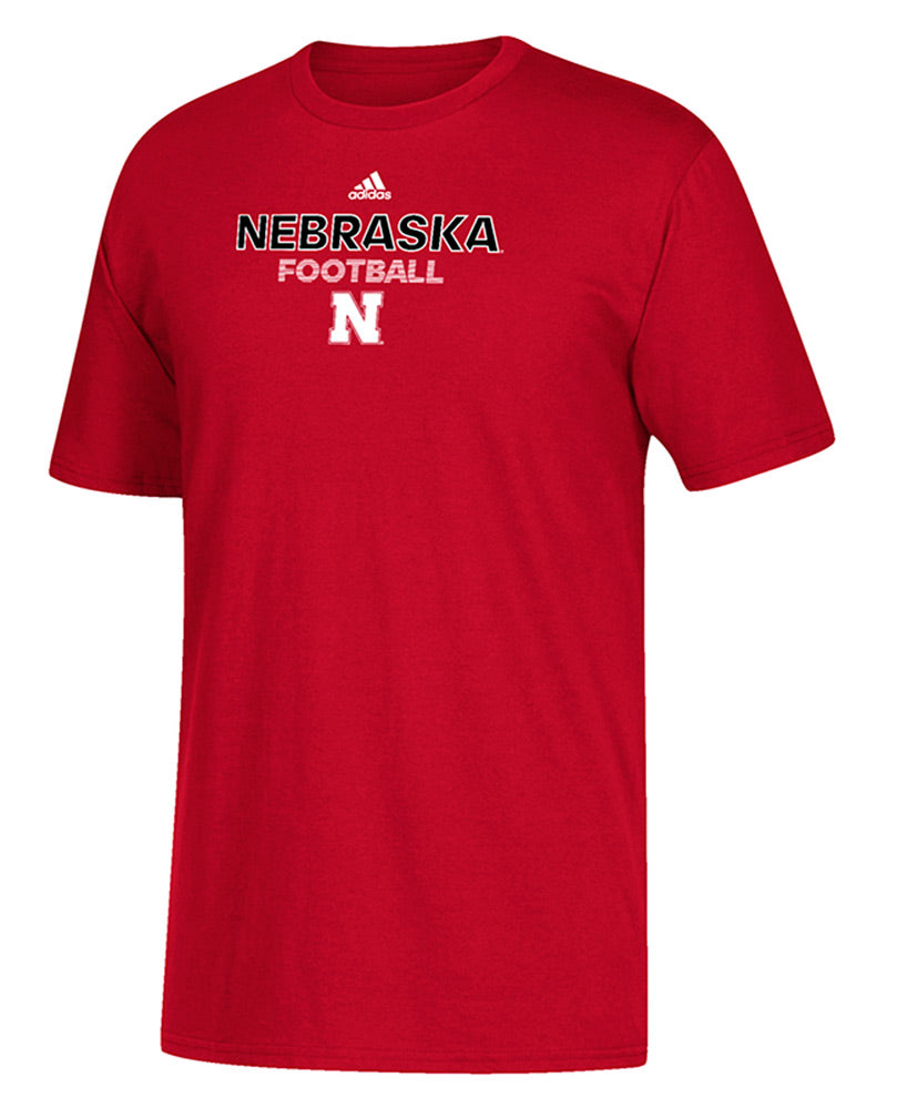 Adidas Youth Sideline Nebraska Football Rush Tee