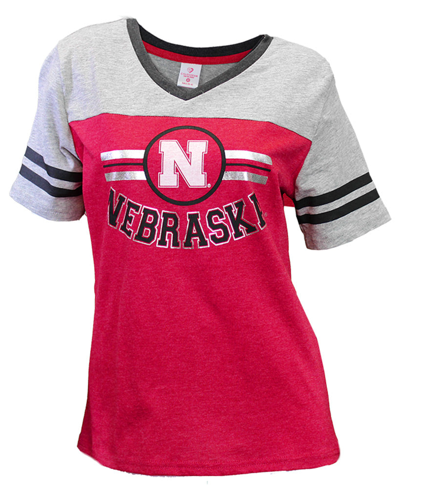 Nebraska Youth Girls Stripe Jersey Tee