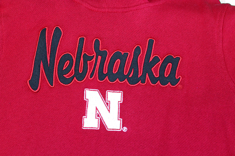 Youth Girls Overlay Fame Nebraska Hoodie