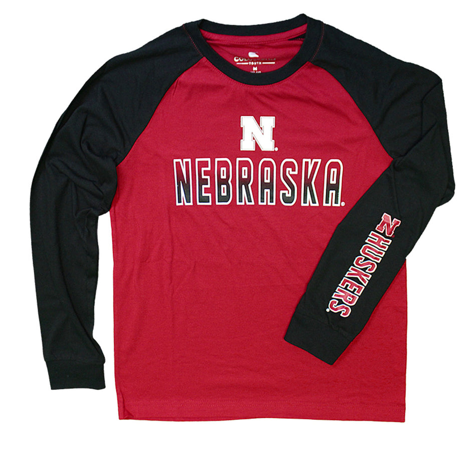 Youth Nebraska Raglan Tee
