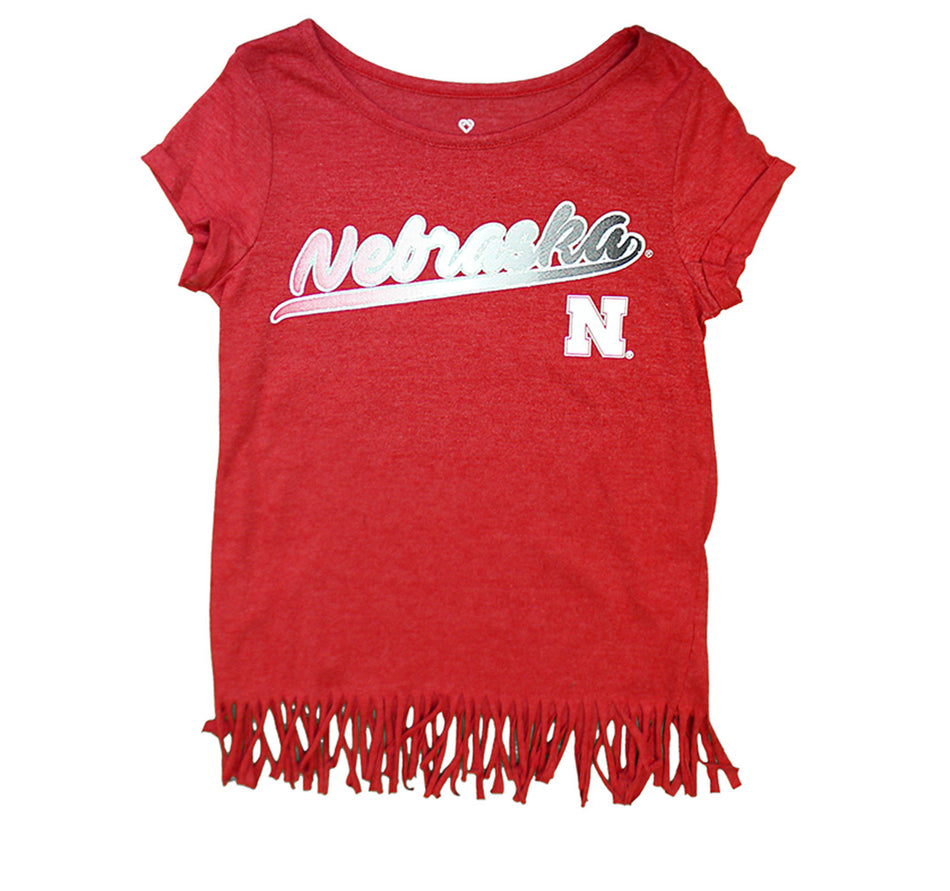 Youth Girls Nebraska Kiki Fringe Tee