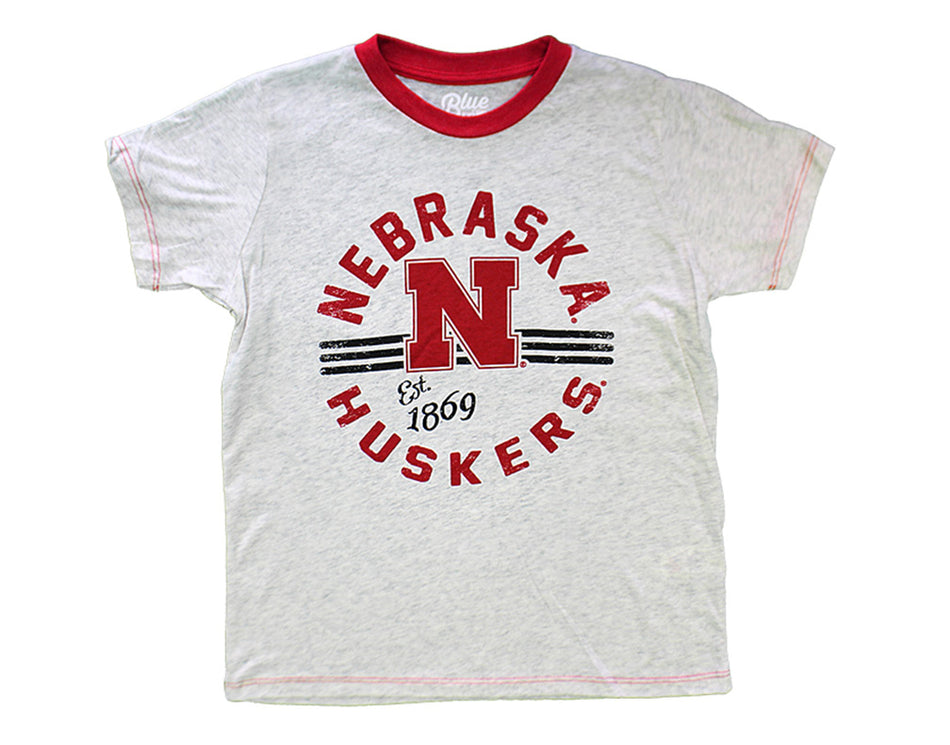 Youth Nebraska Huskers Ringer Tee