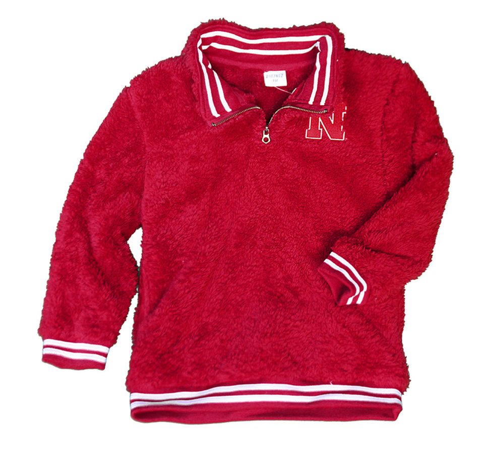 Youth Nebraska Sherpa Quarter Zip Jacket
