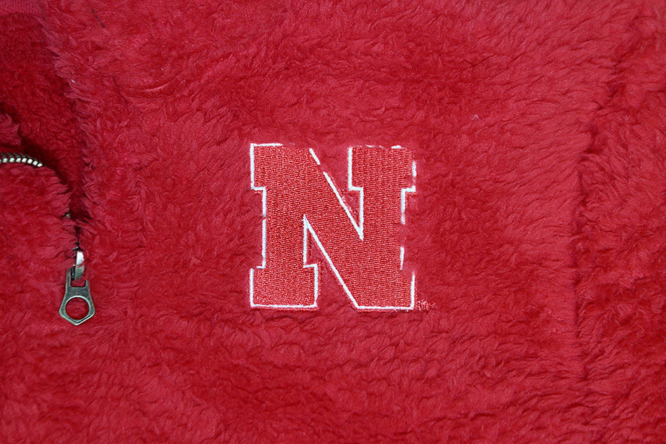 Youth Nebraska Sherpa Quarter Zip Jacket