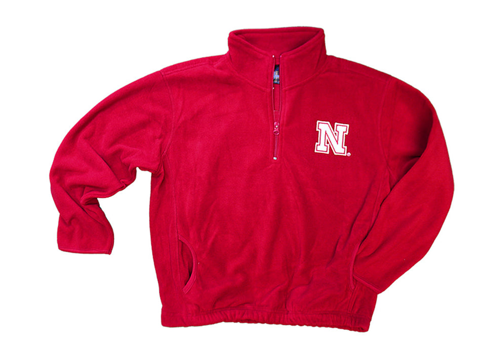 Youth Huskers Artic Fleece Quarter Zip Pullover