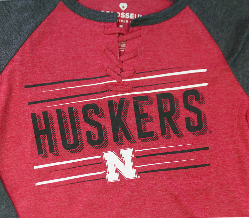Youth Gals Nebraska Lady Fish LS Tee