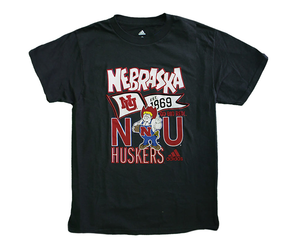 Adidas Youth Herbie NU Nebraska Tee