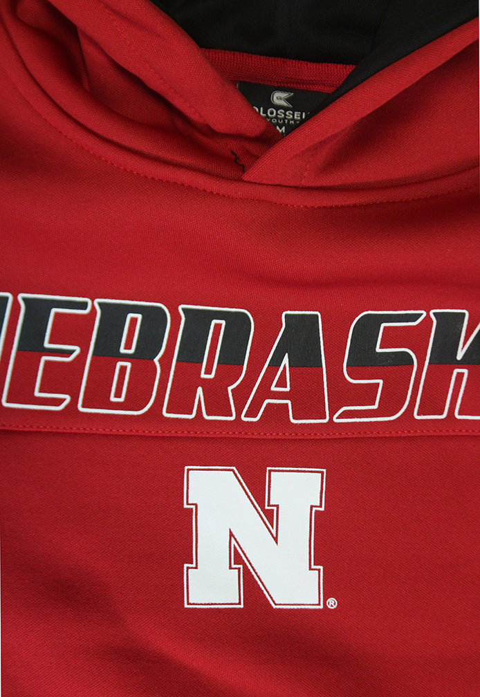 Youth Boys Ribbed Huskers Hoodie