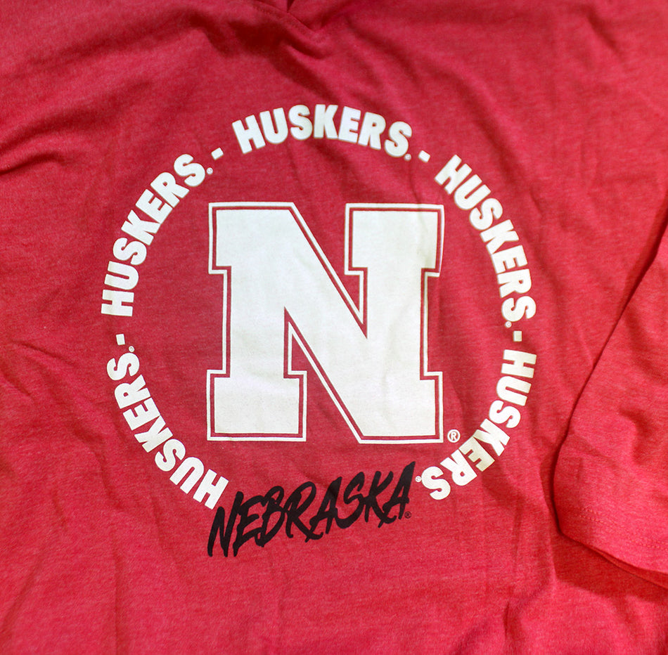 Youth Girls All-Around Huskers LS Hoodie Tee