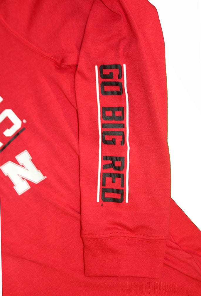 Youth Boys Nebraska Huskers Groomed LS Tee