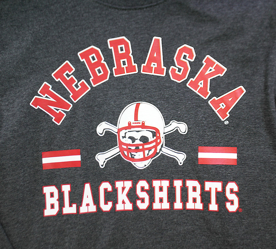 Youth Boys Nebraska Blackshirts Throwin' Bones LS Tee