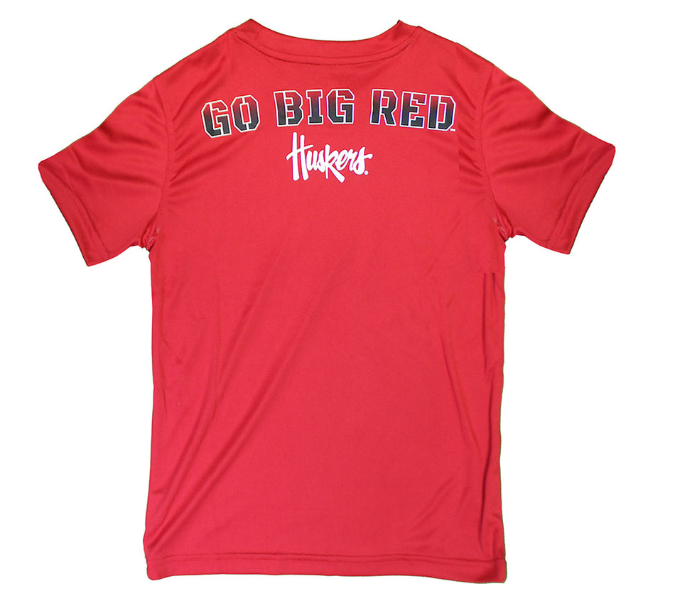 Youth Boys NebraskaYouth Boys Nebraska Huskers Go Big Red Performance Tee