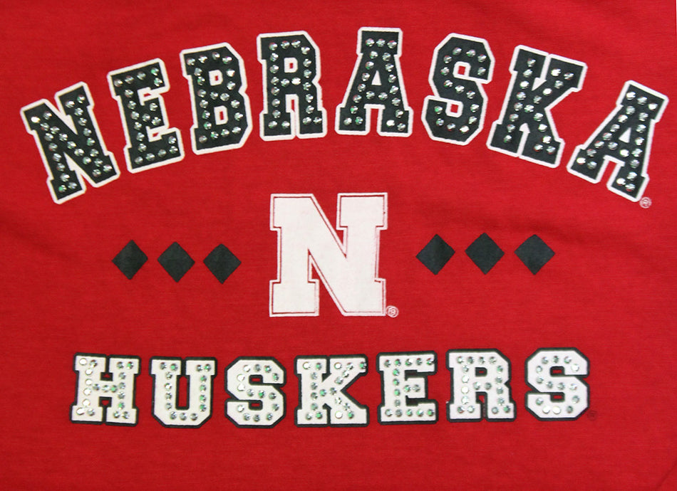Youth Girls Nebraska Jolly Holiday LS Hoody Tee