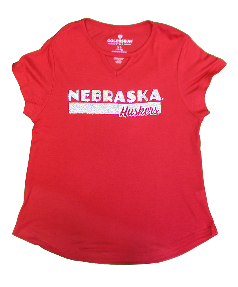 Youth Girls Nebraska Huskers Blingy Top