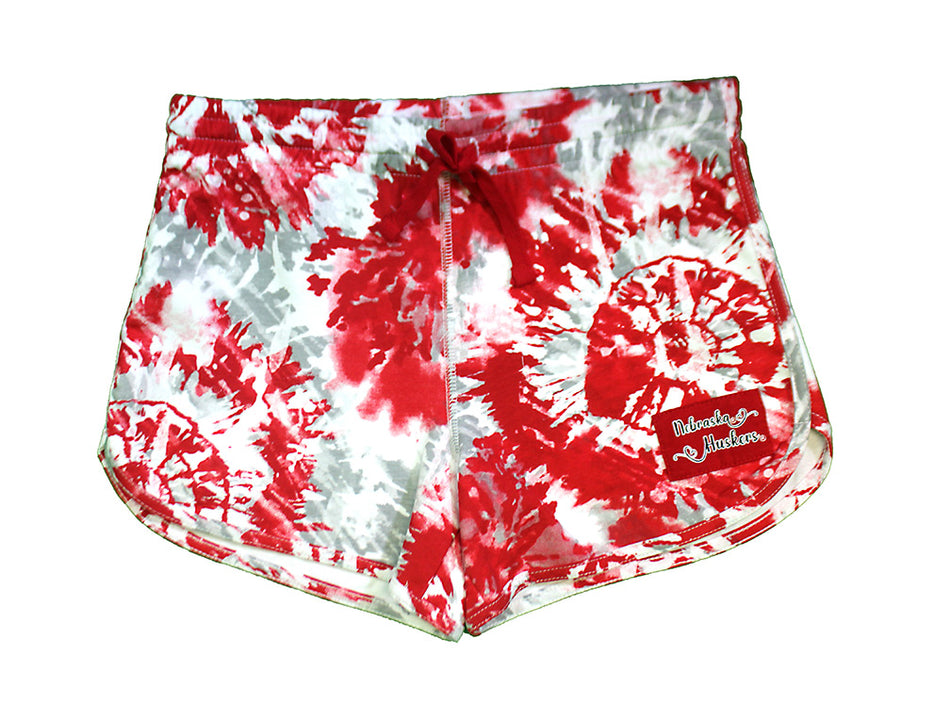 Youth Girls Splatter Big Red Tie Dye Short
