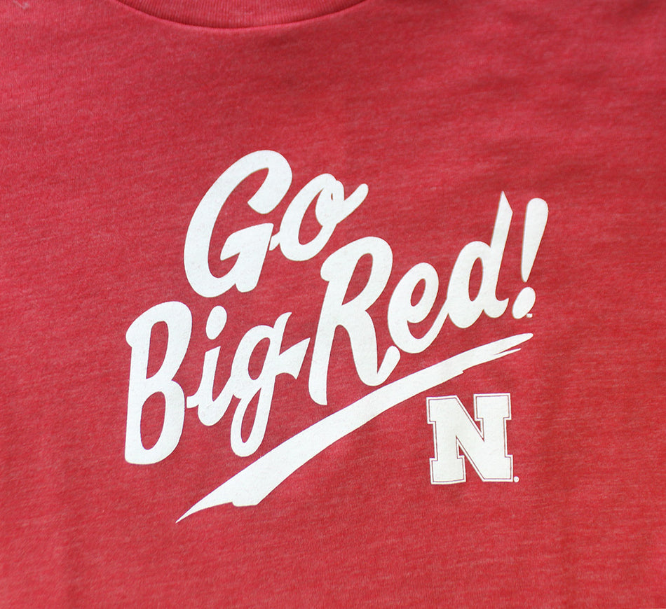 Youth Girls Nebraska Go Big Red Hustle Tee