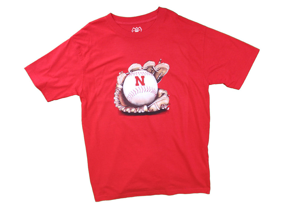 Youth Boys Nebraska Baseball Glove Tee