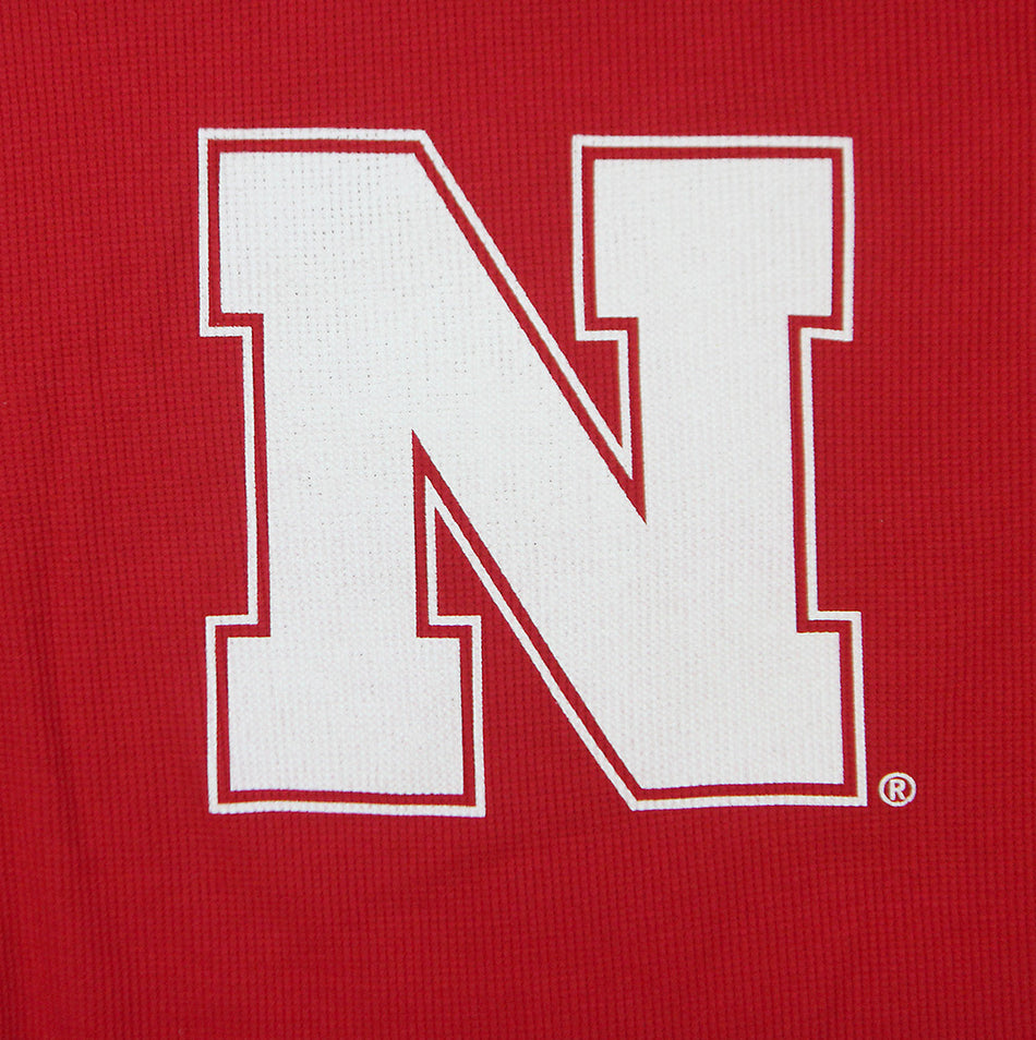 Youth Boys Nebraska Double Tuck Waffle Crew