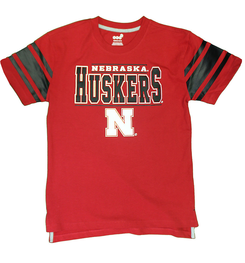 Youth Boys Nebraska Huskers N Jersey Stripes Tee