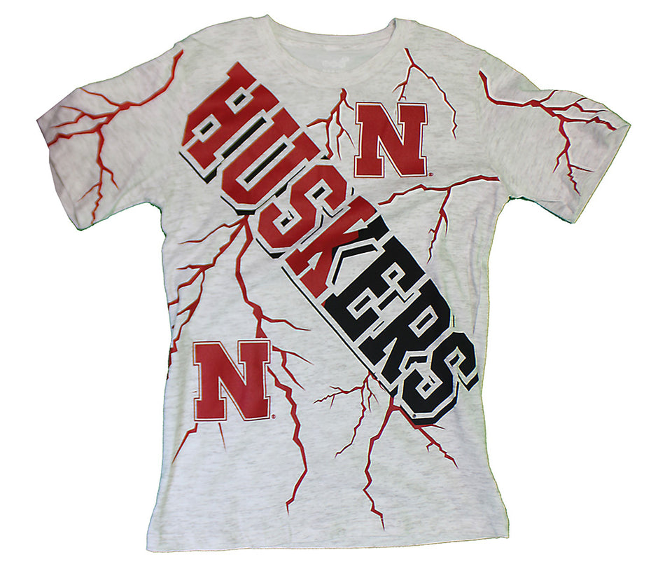 Youth Boys Huskers Lightening Strike Tee