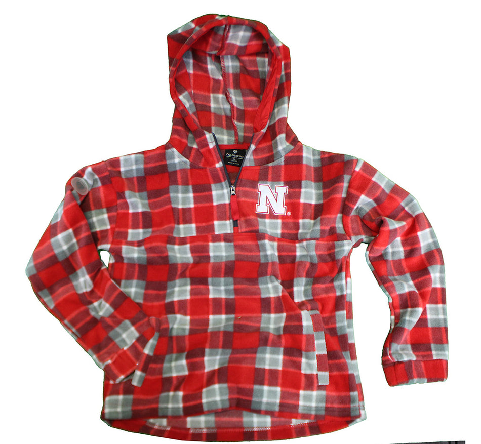 Youth Girls Nebraska Floofloovres 1Quarter Zip Jacket