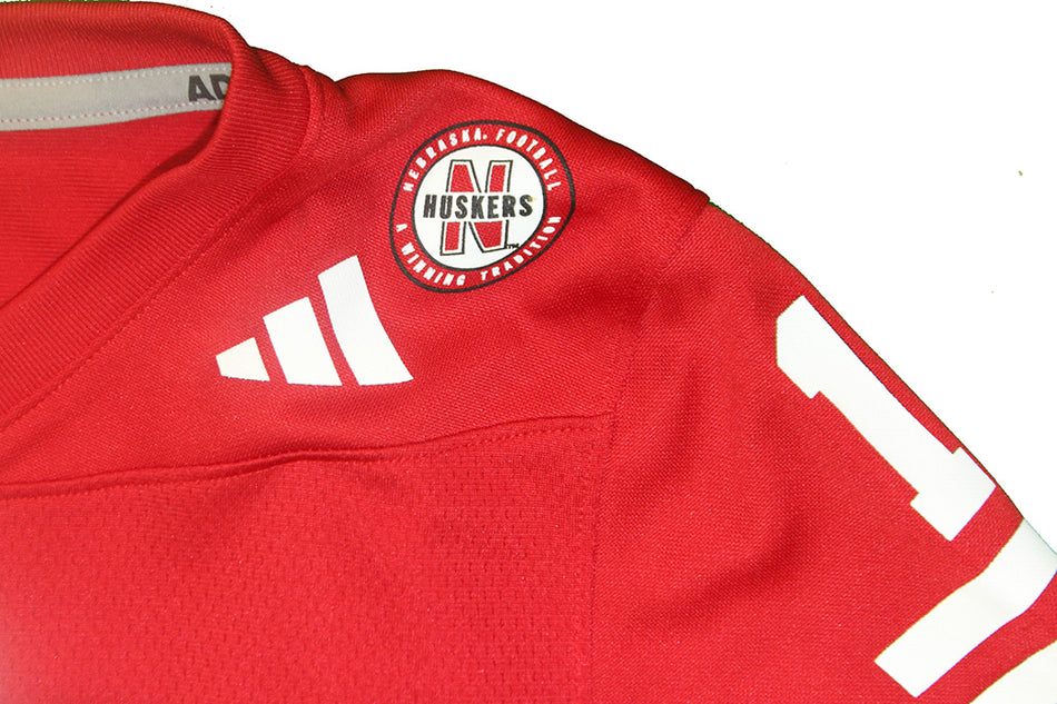 Adidas Youth Nebraska Cornhuskers Replica Number 1 Home Jersey