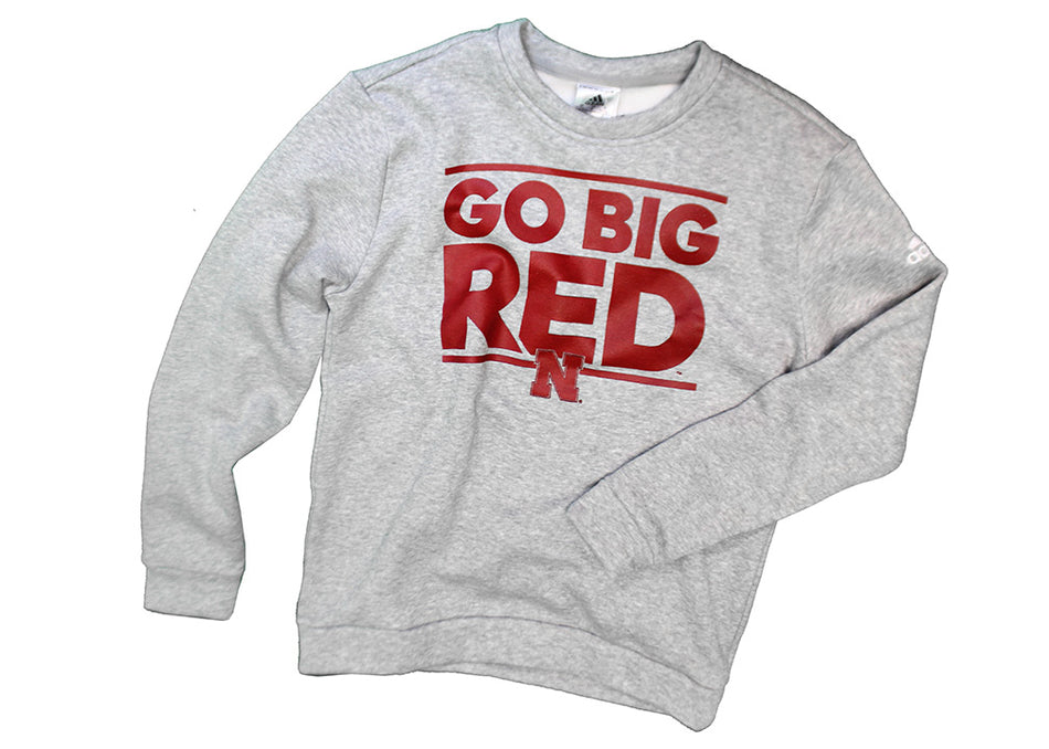Adidas Youth Go Big Red Classic Fleece Crew