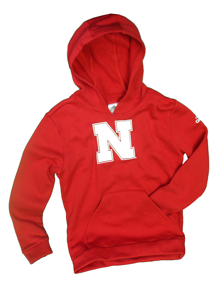 Adidas Youth Nebraska Iron N Locker Fleece Hoodie