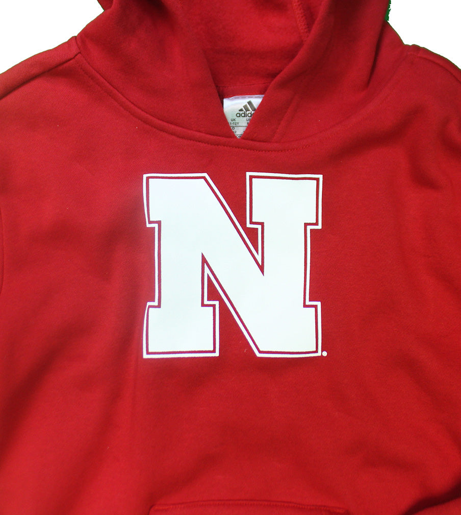 Adidas Youth Nebraska Iron N Locker Fleece Hoodie