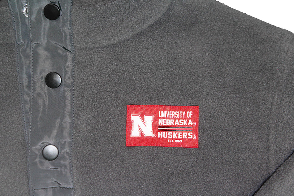 Youth Boys Nebraska Charcoal Polar Fleece