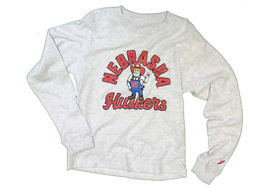 NEW HERBIE!  Youth Nebraska Herbie Husker LS Tee