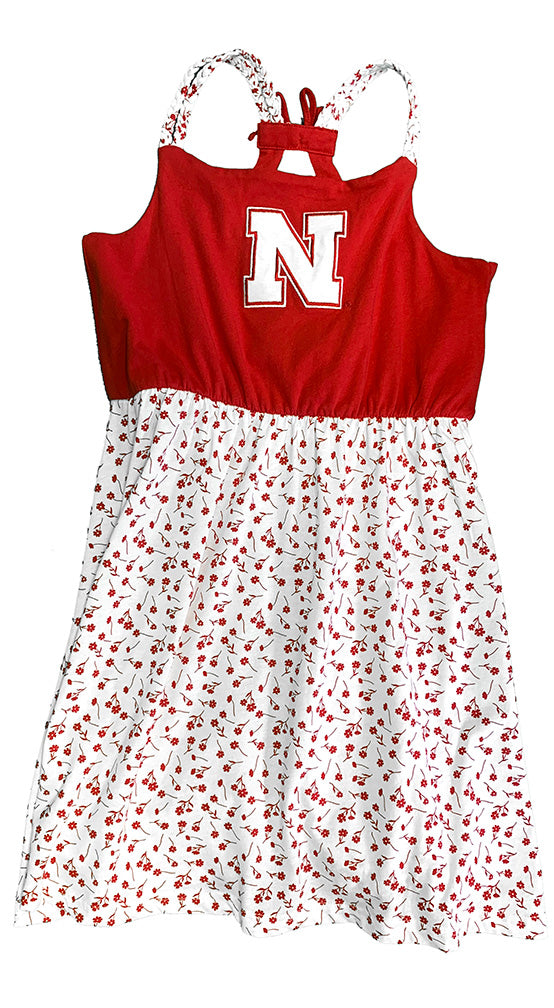 Youth Girls Nebraska Summer Time Floral Dress