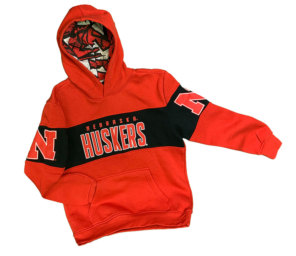 Youth Nebraska Prime Fleece Pullover Hoodie